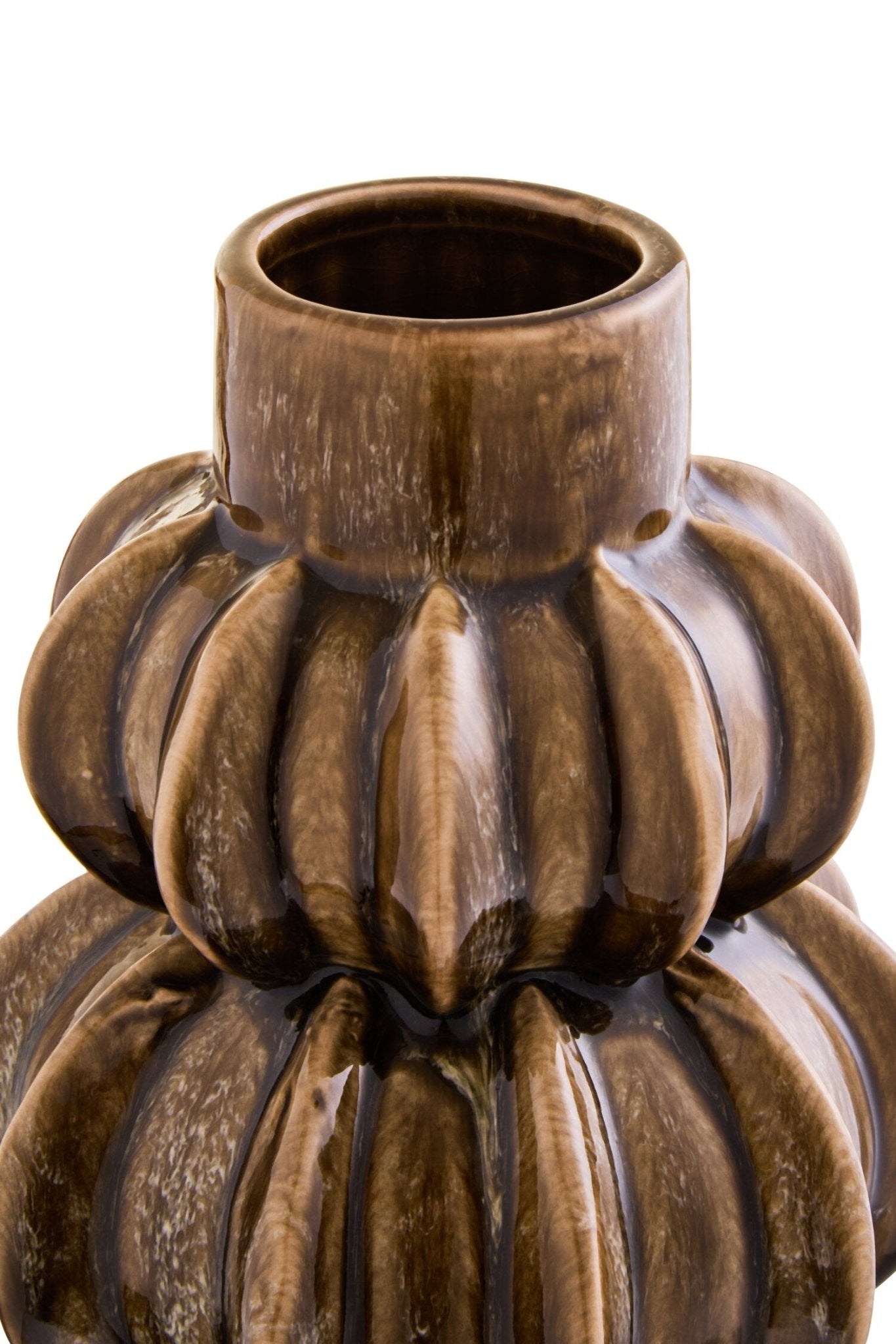 Kondo Brown Bubble Vase | Luxury Home Accessories | Heulog Glow