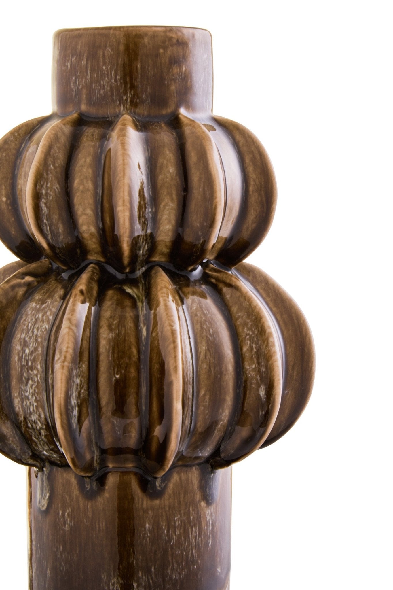 Kondo Brown Bubble Vase | Luxury Home Accessories | Heulog Glow