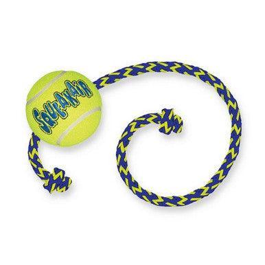 KONG Air Squeaker Tennis Ball With Rope Medium | Luxury Home Accessories | Heulog Glow