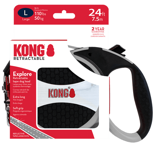KONG Explore Retractable Grey Large Up To 50kg 7.5m | Luxury Home Accessories | Heulog Glow
