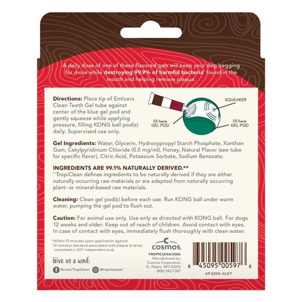 KONG TropiClean Enticers Teeth Cleaning Gel Variety Pack for KONG Dental Ball | Luxury Home Accessories | Heulog Glow