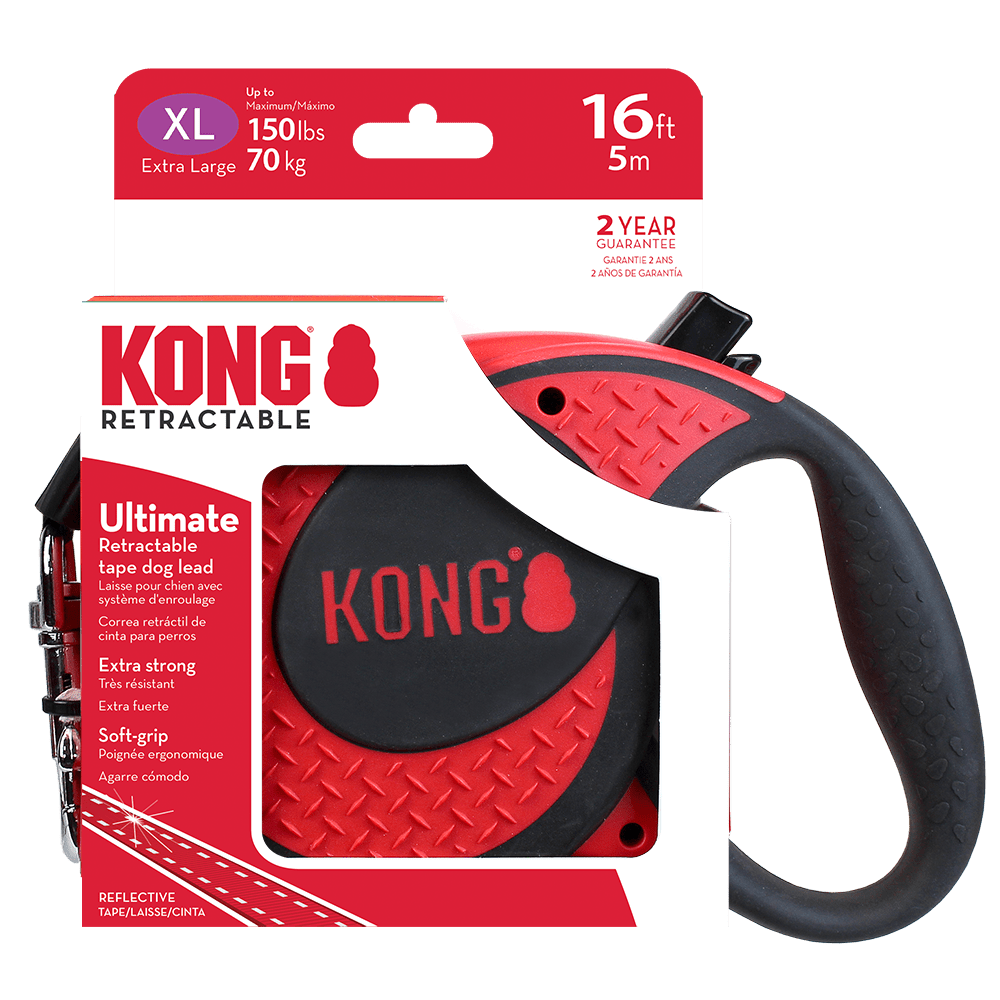KONG Ultimate Retractable Red Xtra Large Up To 70kg 5m | Luxury Home Accessories | Heulog Glow