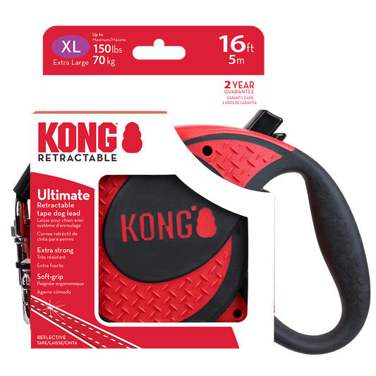 KONG Ultimate Retractable Red Xtra Large Up To 70kg 5m | Luxury Home Accessories | Heulog Glow