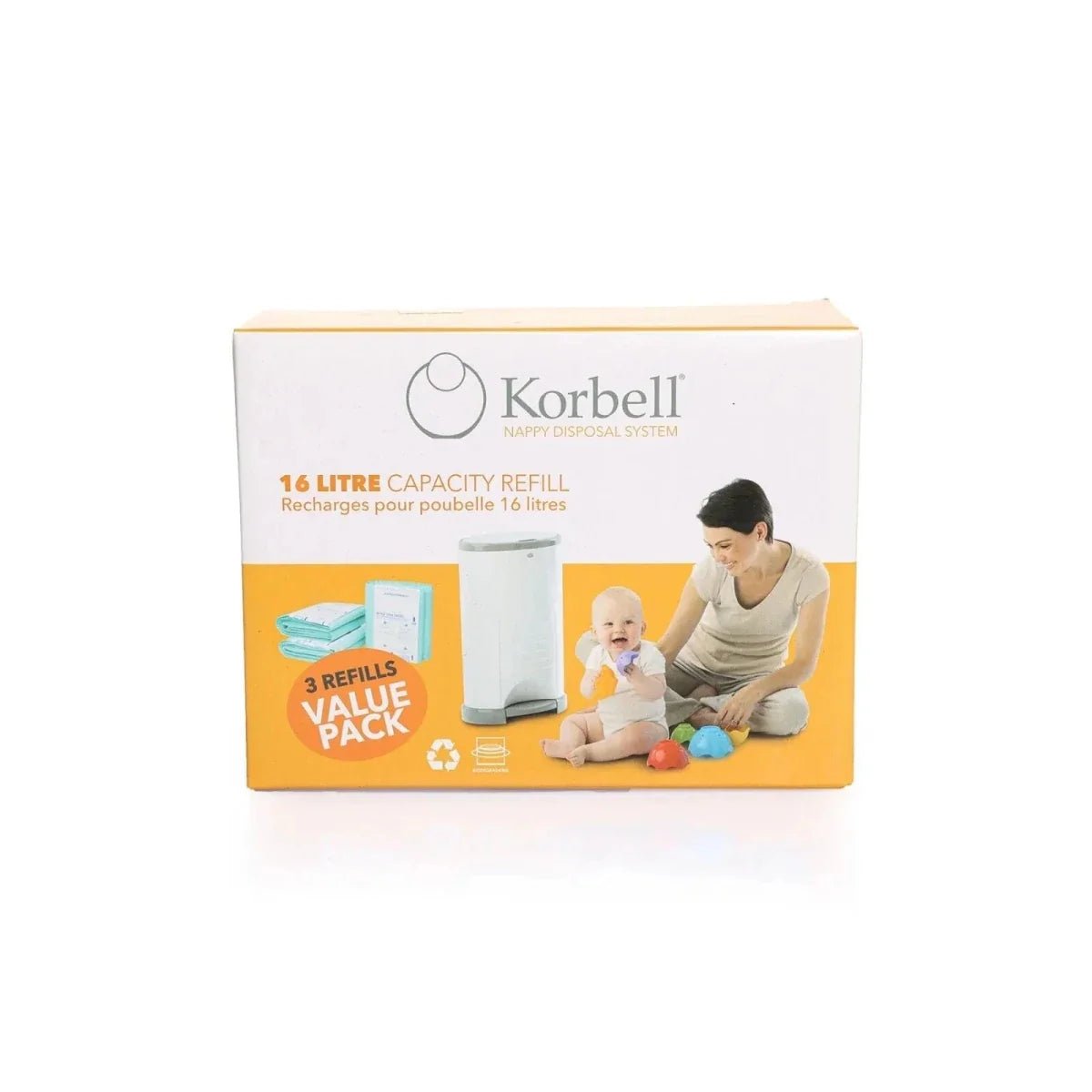 Korbell Nappy Bag 3x495 pcs | Luxury Home Accessories | Heulog Glow