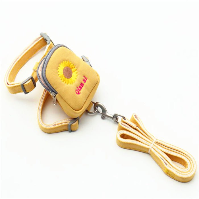 Korean Embroidered Pet Backpack Leash Chest Strap | Luxury Home Accessories | Heulog Glow