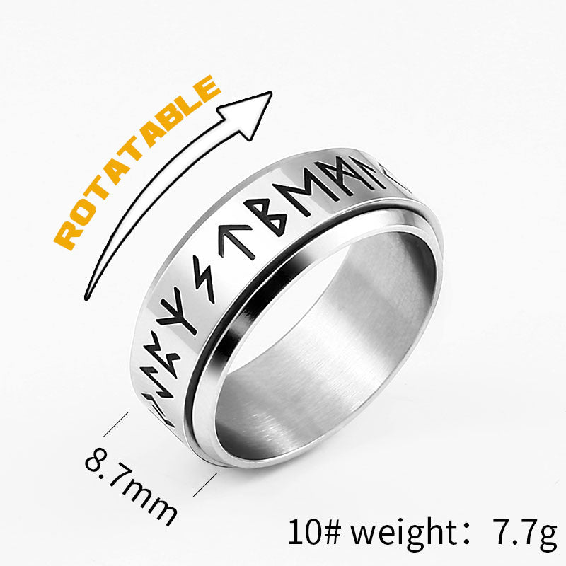Korean Fashion Titanium Steel Rotatable Ring | Luxury Home Accessories | Heulog Glow