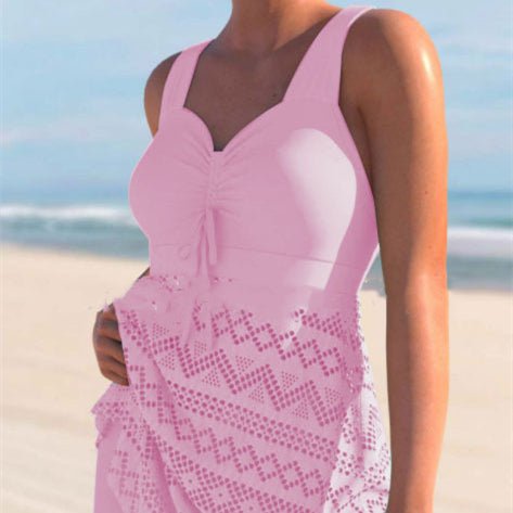 Korean Version Of Solid Color Lace One-piece Swimsuit | Luxury Home Accessories | Heulog Glow