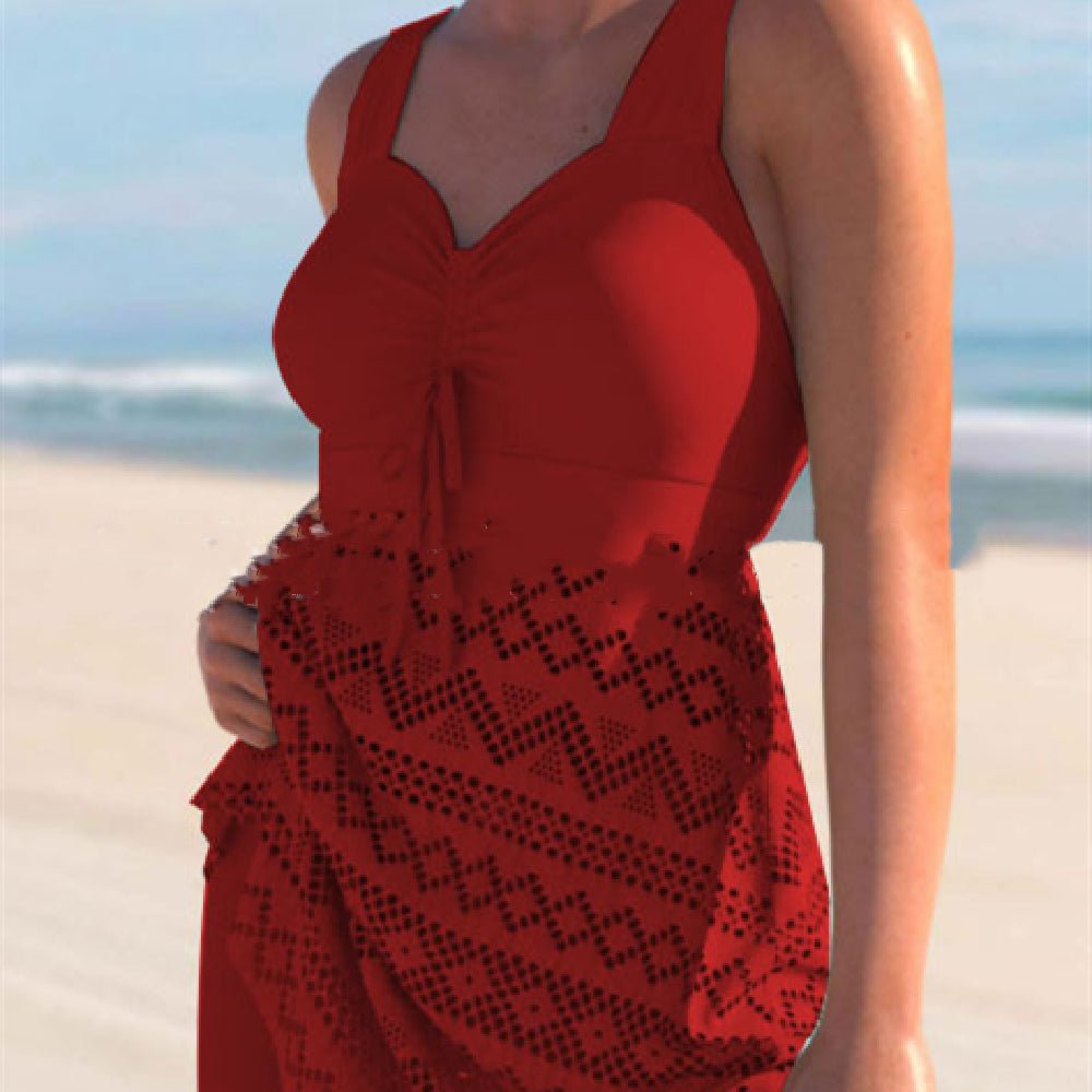 Korean Version Of Solid Color Lace One-piece Swimsuit | Luxury Home Accessories | Heulog Glow