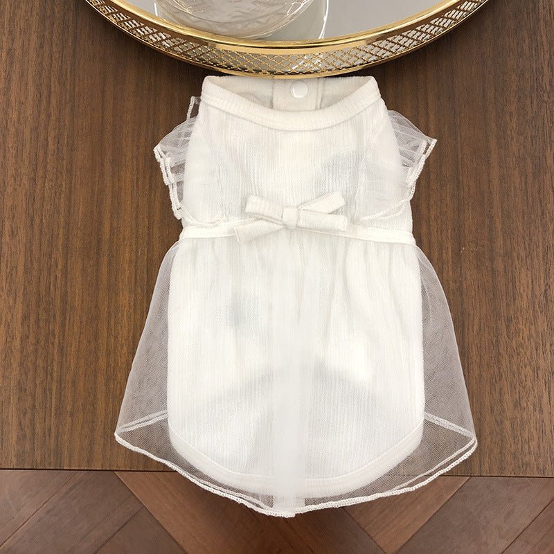 Korean White Sarong Dog Skirt | Luxury Home Accessories | Heulog Glow