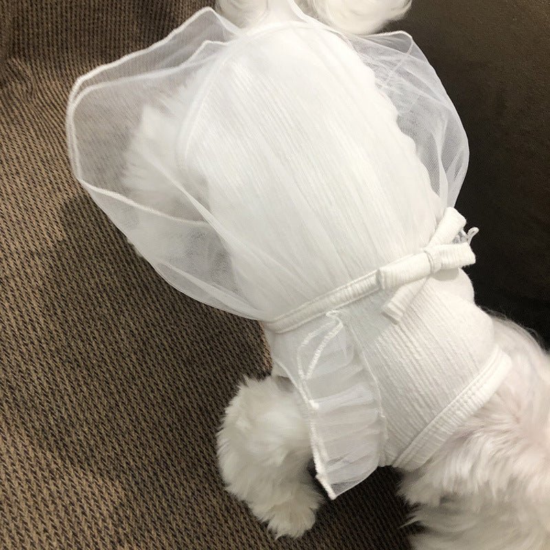 Korean White Sarong Dog Skirt | Luxury Home Accessories | Heulog Glow