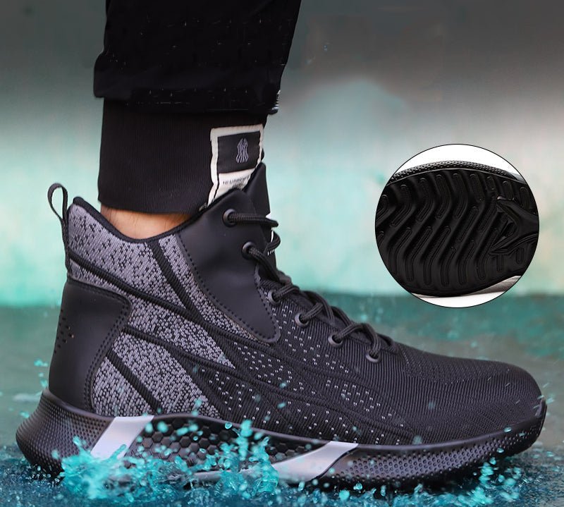 Labor Insurance Shoes Men's Steel Toe Caps Anti-Smashing And Anti-Piercing High-Top | Luxury Home Accessories | Heulog Glow
