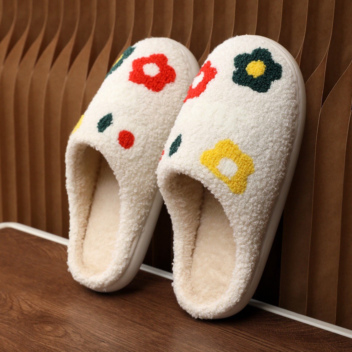 Lady's Flower Slippers Indoor Soft Bottom Cotton Slippers | Luxury Home Accessories | Heulog Glow