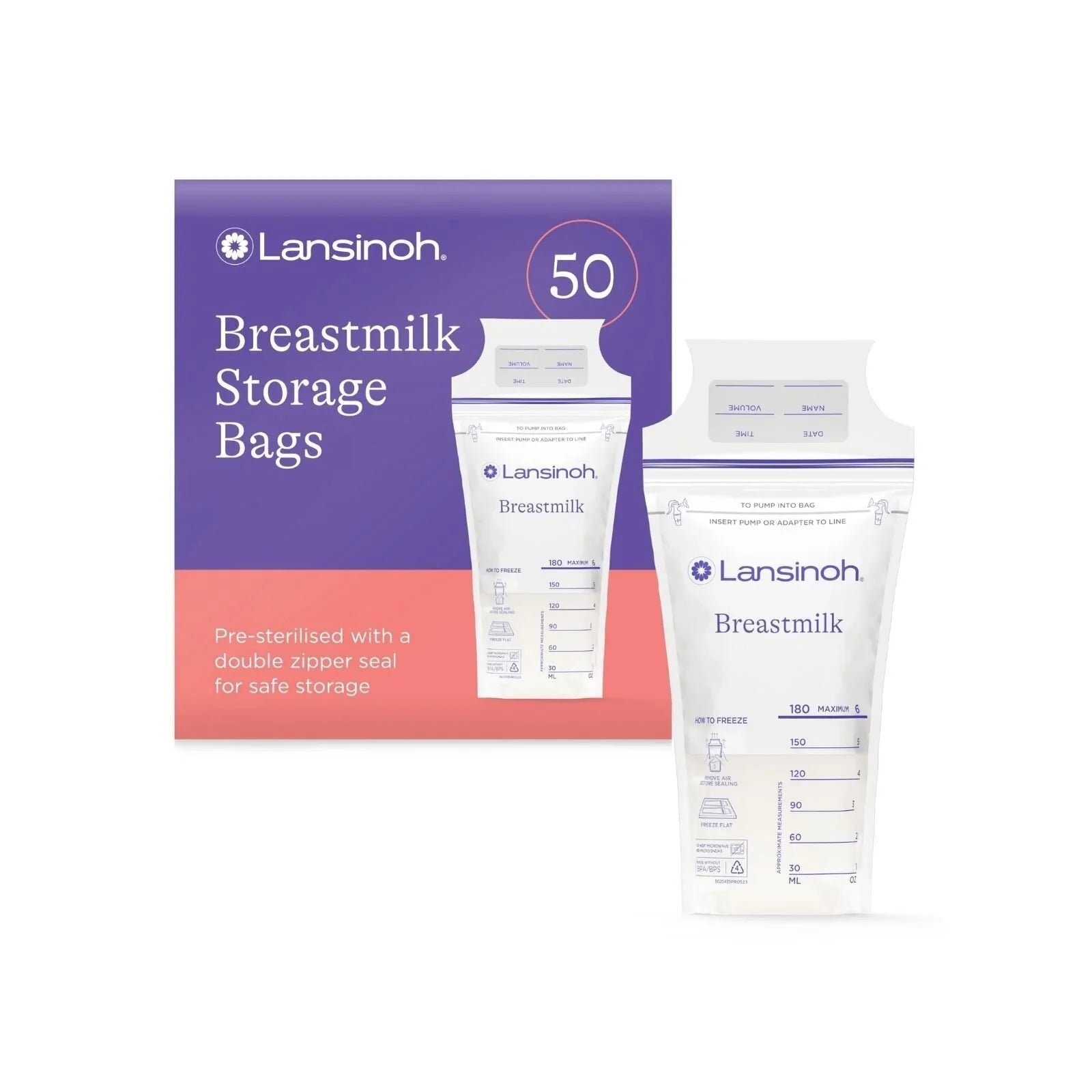 Lansinoh Breastmilk Storage Bags 50 pcs | Luxury Home Accessories | Heulog Glow