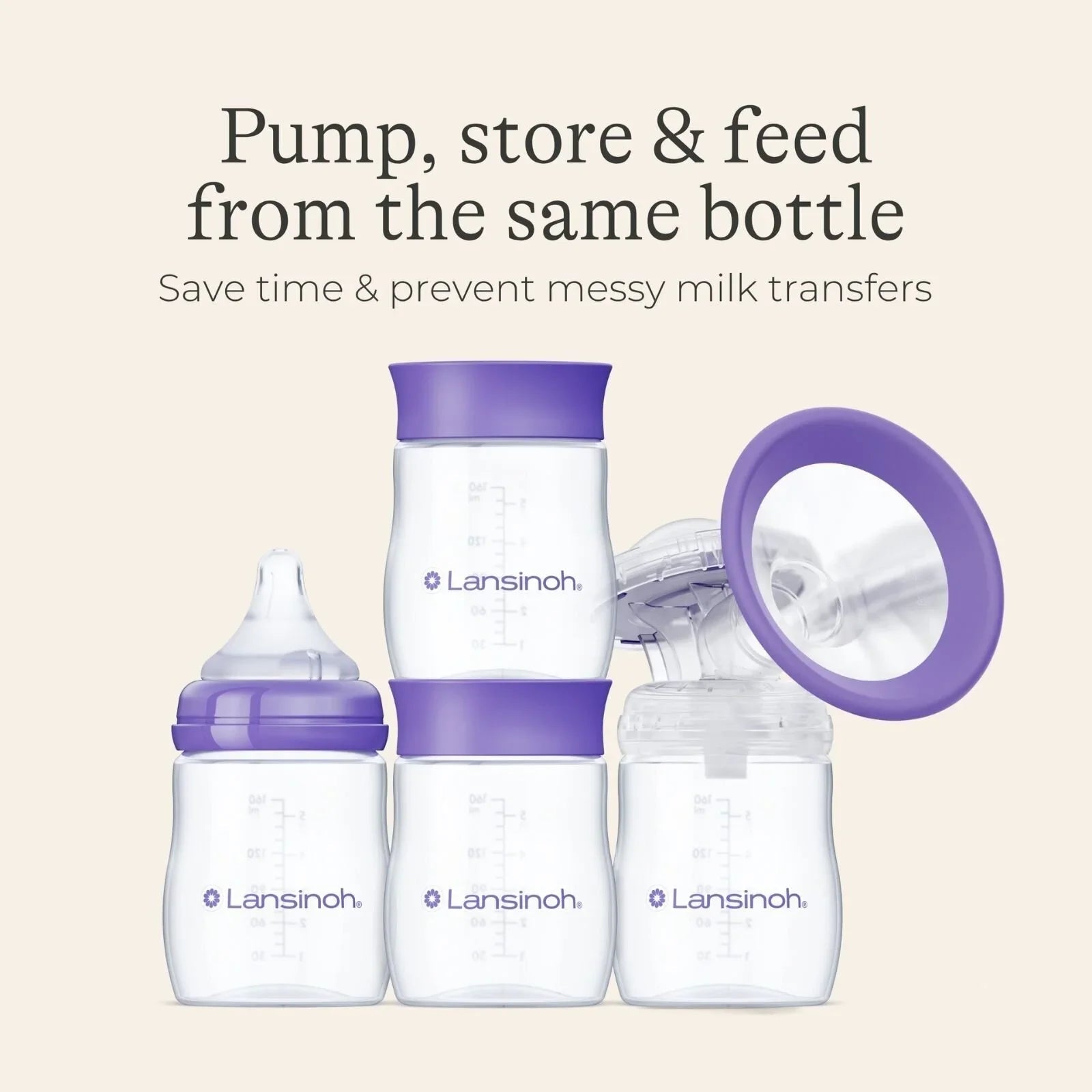 Lansinoh Breastmilk Storage Bottles 4 pcs | Luxury Home Accessories | Heulog Glow