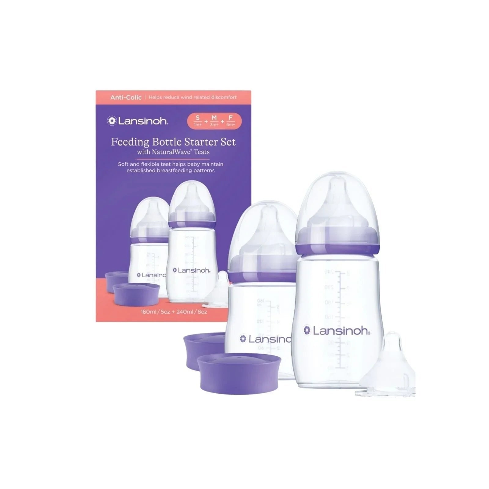 Lansinoh Feeding Bottle Starter Set | Luxury Home Accessories | Heulog Glow
