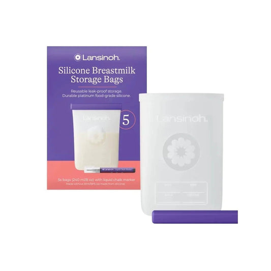 Lansinoh Silicone Breastmilk Storage Bags Pack of 5 | Luxury Home Accessories | Heulog Glow