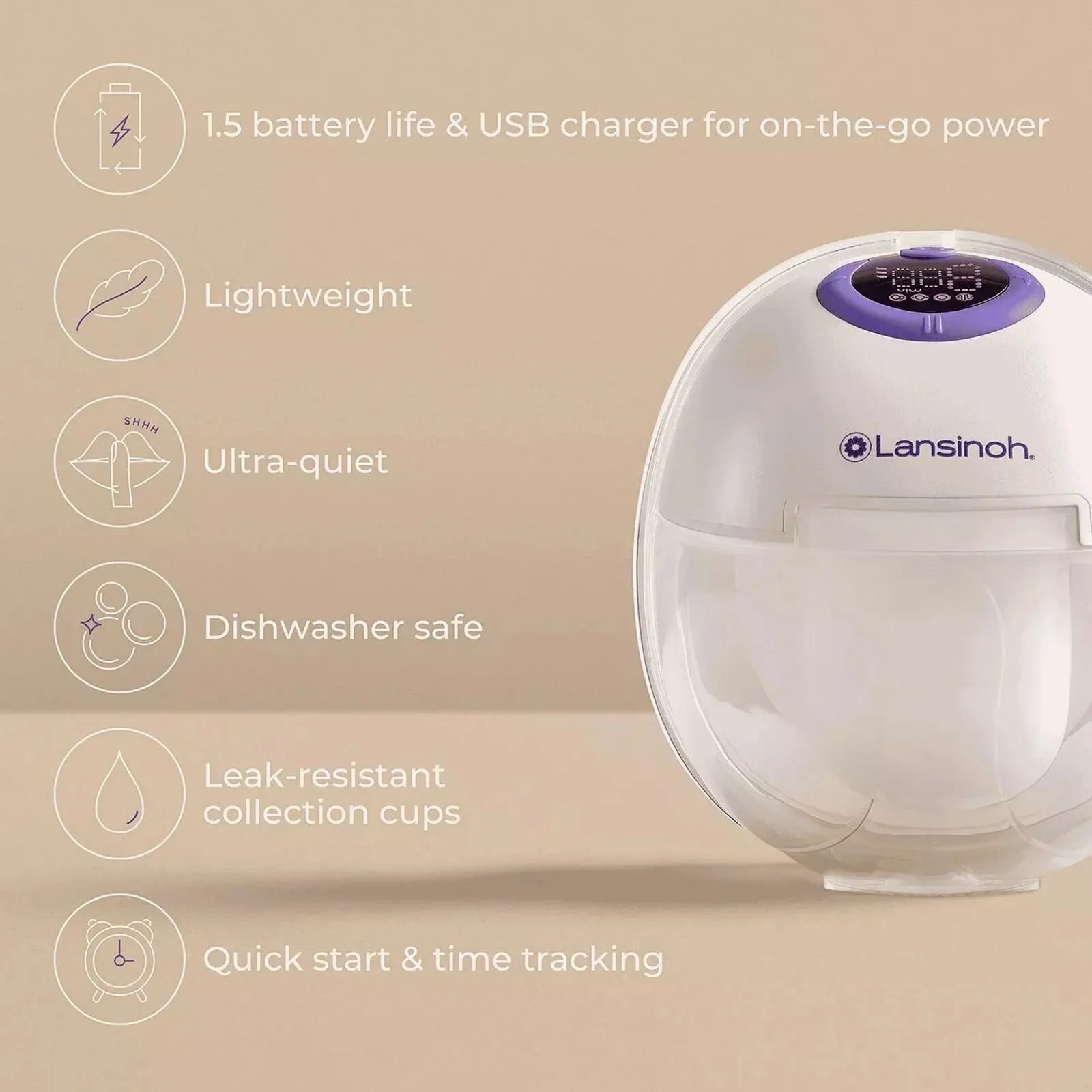 Lansinoh Single Wearable Breast Pump | Luxury Home Accessories | Heulog Glow