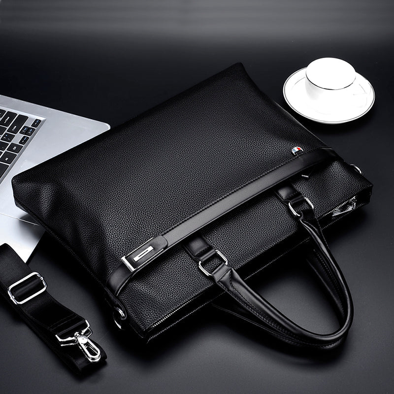 Large Capacity Business Handbag Men's Soft Leather Briefcase | Luxury Home Accessories | Heulog Glow
