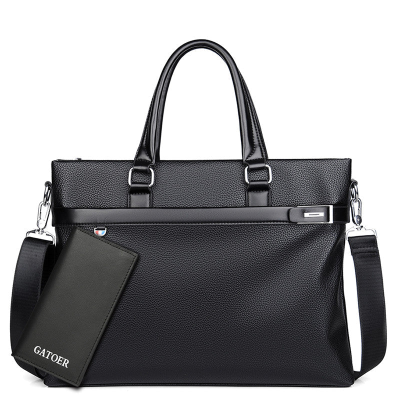 Large Capacity Business Handbag Men's Soft Leather Briefcase | Luxury Home Accessories | Heulog Glow