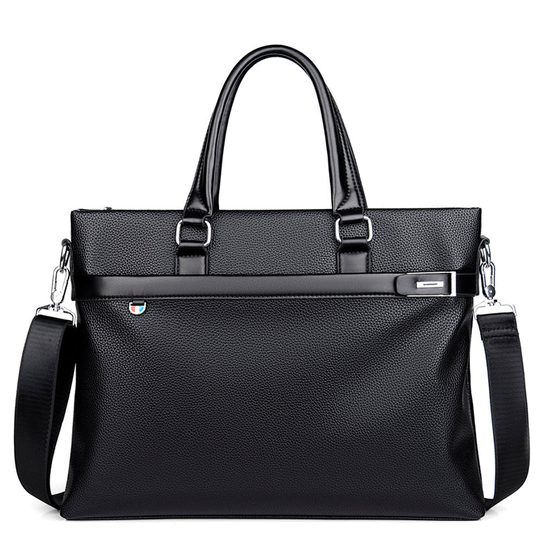 Large Capacity Business Handbag Men's Soft Leather Briefcase | Luxury Home Accessories | Heulog Glow