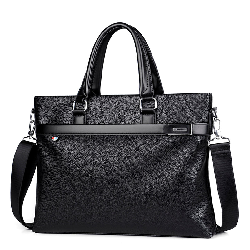 Large Capacity Business Handbag Men's Soft Leather Briefcase | Luxury Home Accessories | Heulog Glow