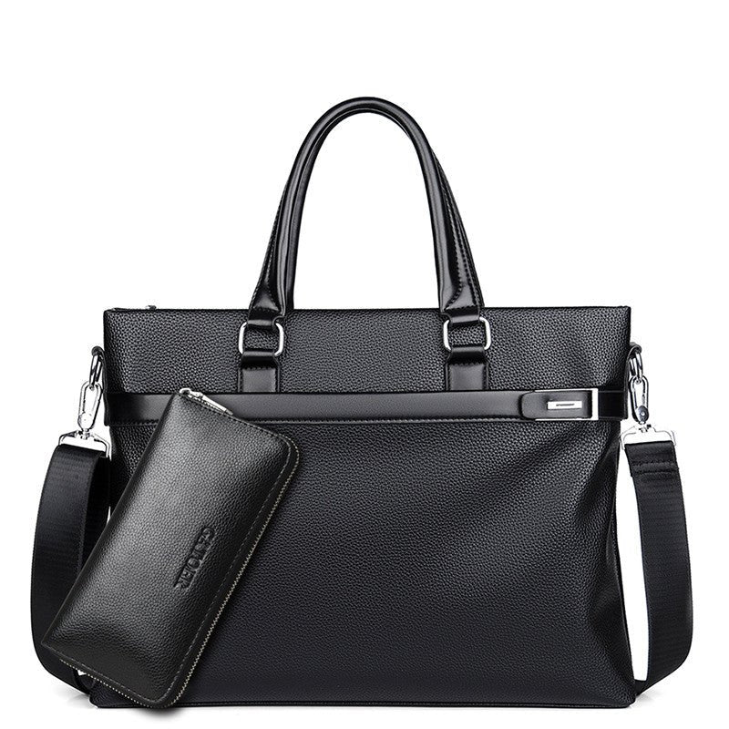 Large Capacity Business Handbag Men's Soft Leather Briefcase | Luxury Home Accessories | Heulog Glow