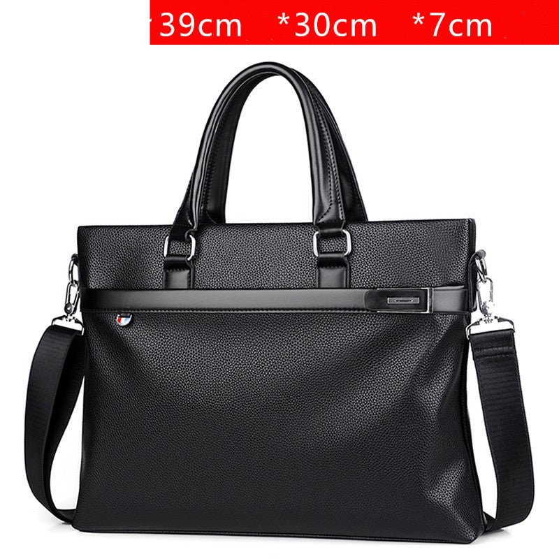 Large Capacity Business Handbag Men's Soft Leather Briefcase | Luxury Home Accessories | Heulog Glow