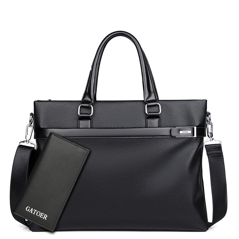 Large Capacity Business Handbag Men's Soft Leather Briefcase | Luxury Home Accessories | Heulog Glow
