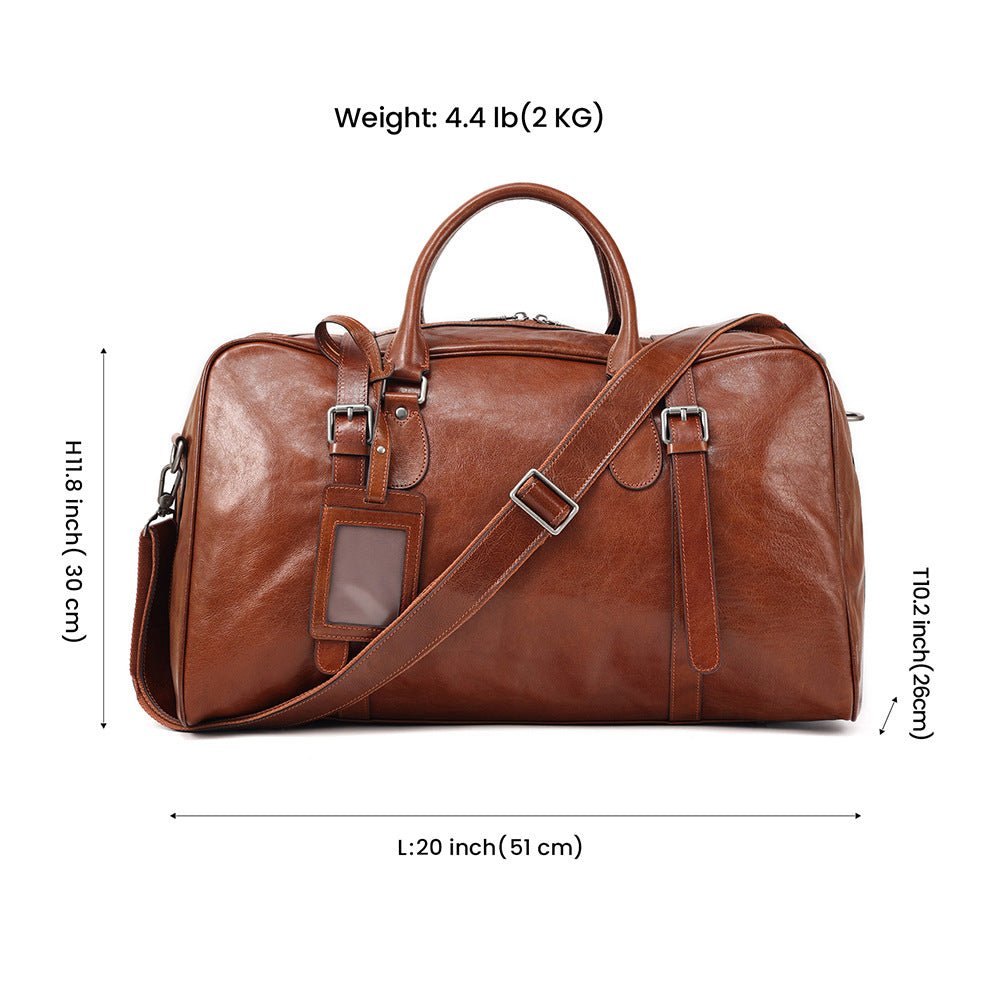 Large Capacity Retro Hand-held Business Leather Short Trip Travel Bag | Luxury Home Accessories | Heulog Glow