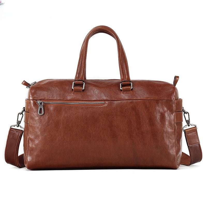 Large Capacity Retro Hand-held Business Leather Short Trip Travel Bag | Luxury Home Accessories | Heulog Glow