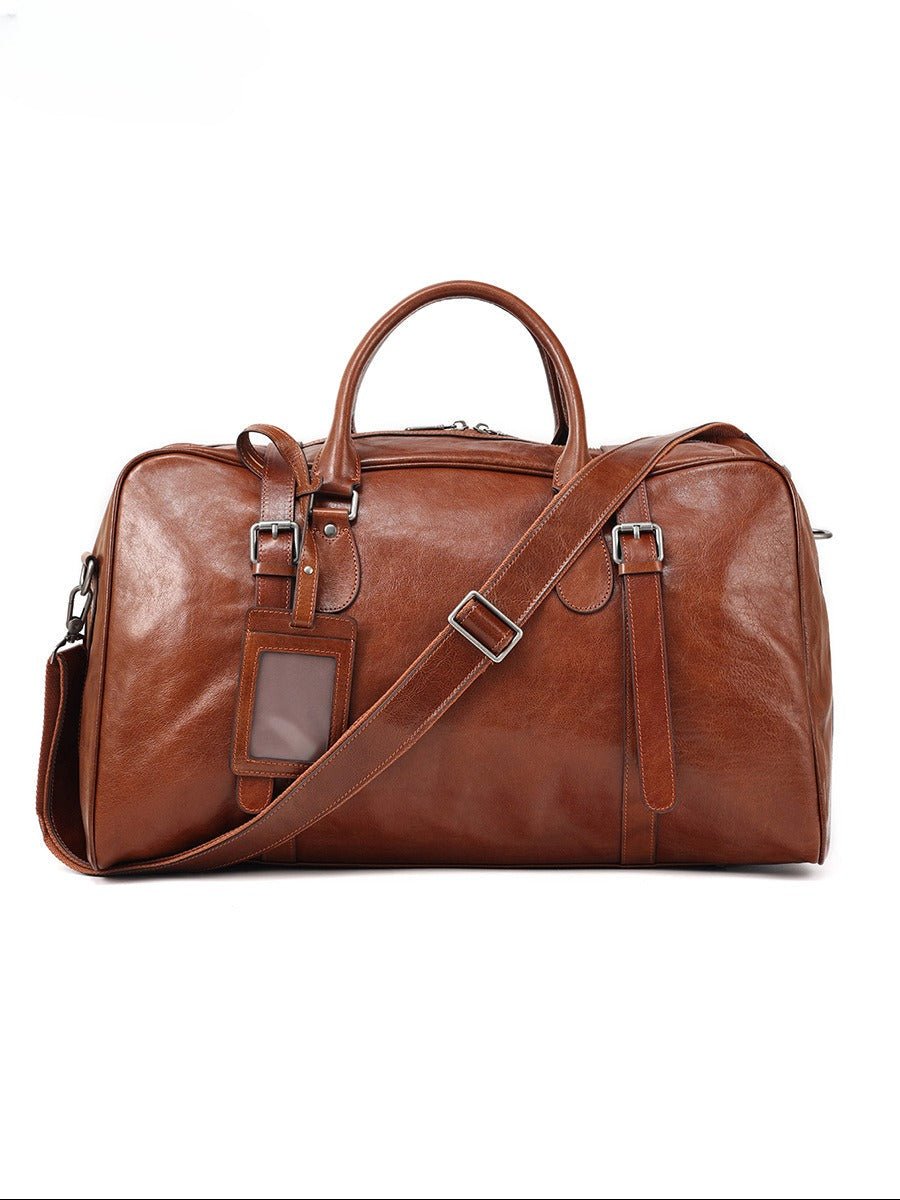 Large Capacity Retro Hand-held Business Leather Short Trip Travel Bag | Luxury Home Accessories | Heulog Glow