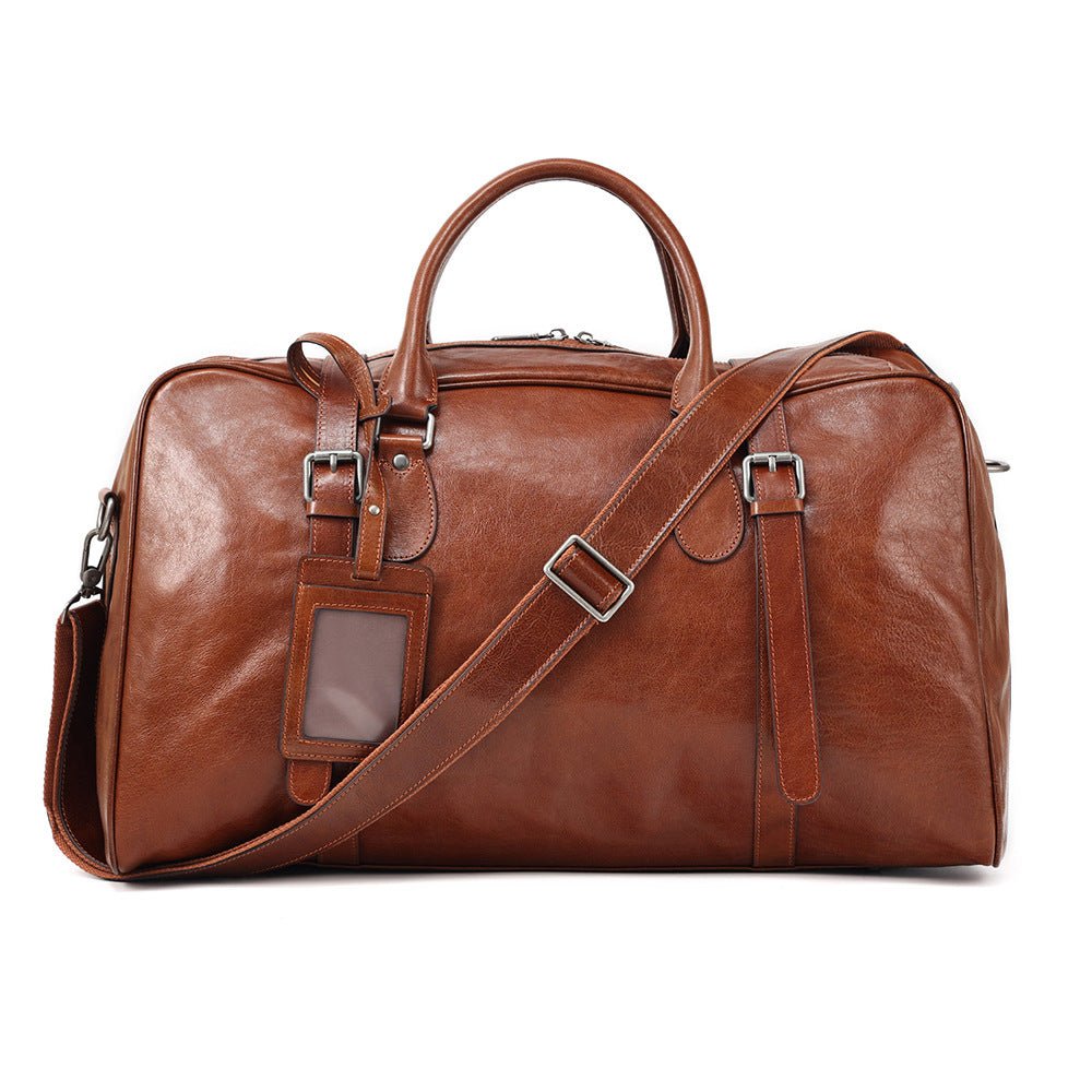 Large Capacity Retro Hand-held Business Leather Short Trip Travel Bag | Luxury Home Accessories | Heulog Glow