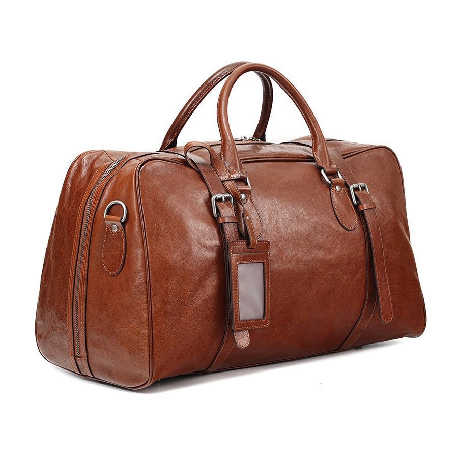 Large Capacity Retro Hand-held Business Leather Short Trip Travel Bag | Luxury Home Accessories | Heulog Glow