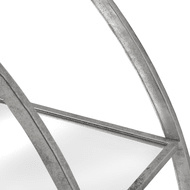 Large Circular Silver Wall Hanging Multi Shelf | Luxury Home Accessories | Heulog Glow