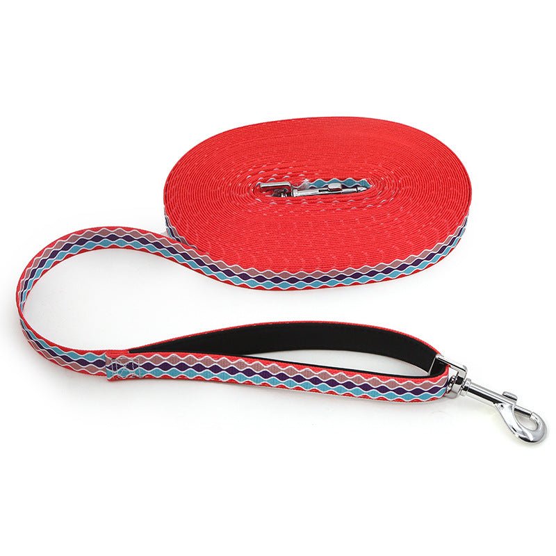 Large, Medium And Small Dog Lengthened Pet Traction Rope 15 Meters Free Training Dog Custom Printing Competition-Level Training Rope | Luxury Home Accessories | Heulog Glow