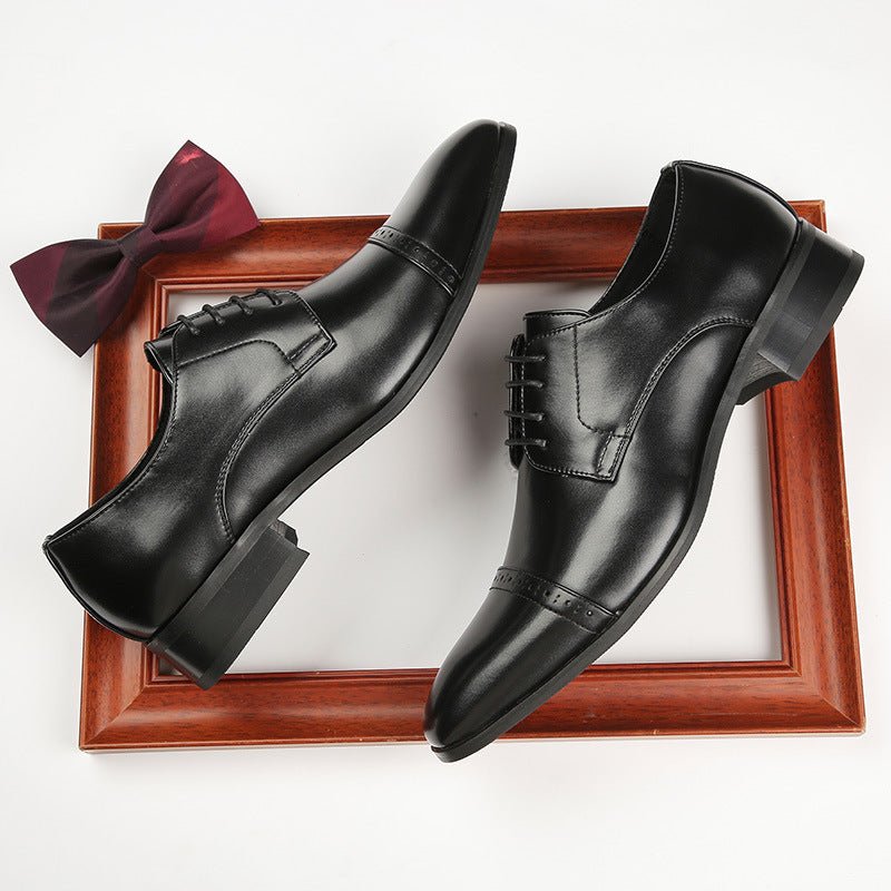 Large Size Four Seasons New British Business Leather Shoes Men's Gentleman Lace-up Shoes | Luxury Home Accessories | Heulog Glow