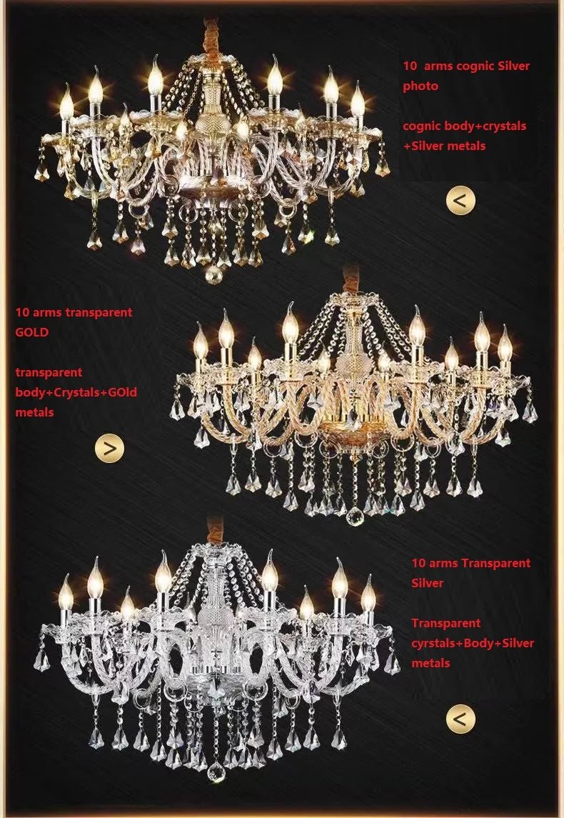 Large Villa 24/32/36/48 Lamps Crystal Chandelier Stair Long Lighting Fixture | Luxury Home Accessories | Heulog Glow