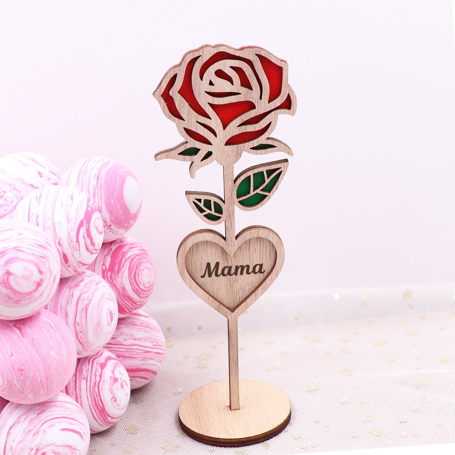 Layered Laser Cut Wood Mother's Day Gift | Luxury Home Accessories | Heulog Glow