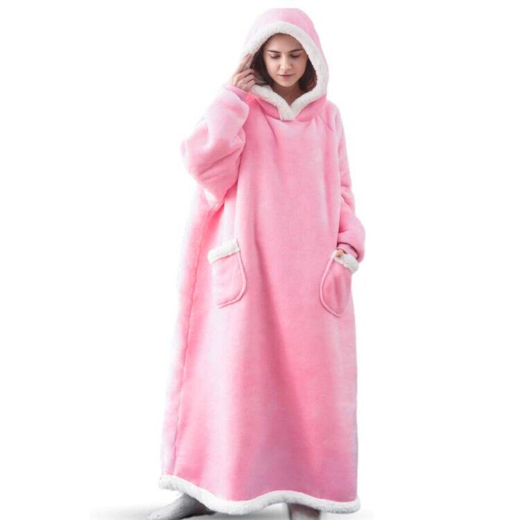 Lazy Blanket Hooded Flannel TV Blanket Lazy Clothes Pajamas Sweater | Luxury Home Accessories | Heulog Glow
