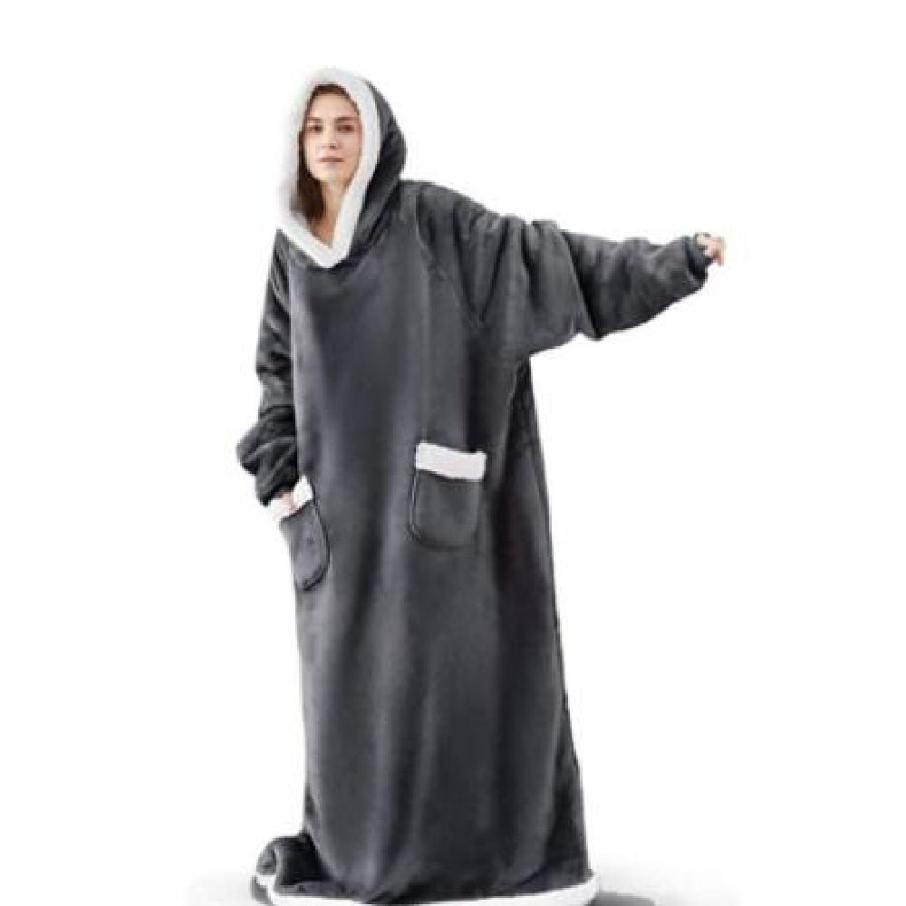 Lazy Blanket Hooded Flannel TV Blanket Lazy Clothes Pajamas Sweater | Luxury Home Accessories | Heulog Glow