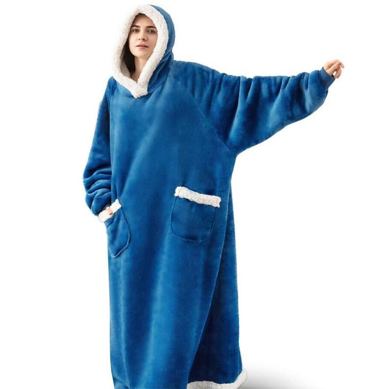 Lazy Blanket Hooded Flannel TV Blanket Lazy Clothes Pajamas Sweater | Luxury Home Accessories | Heulog Glow