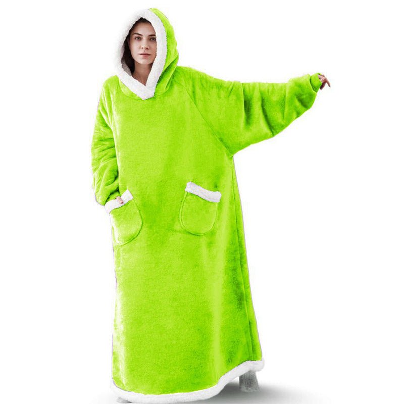 Lazy Blanket Hooded Flannel TV Blanket Lazy Clothes Pajamas Sweater | Luxury Home Accessories | Heulog Glow