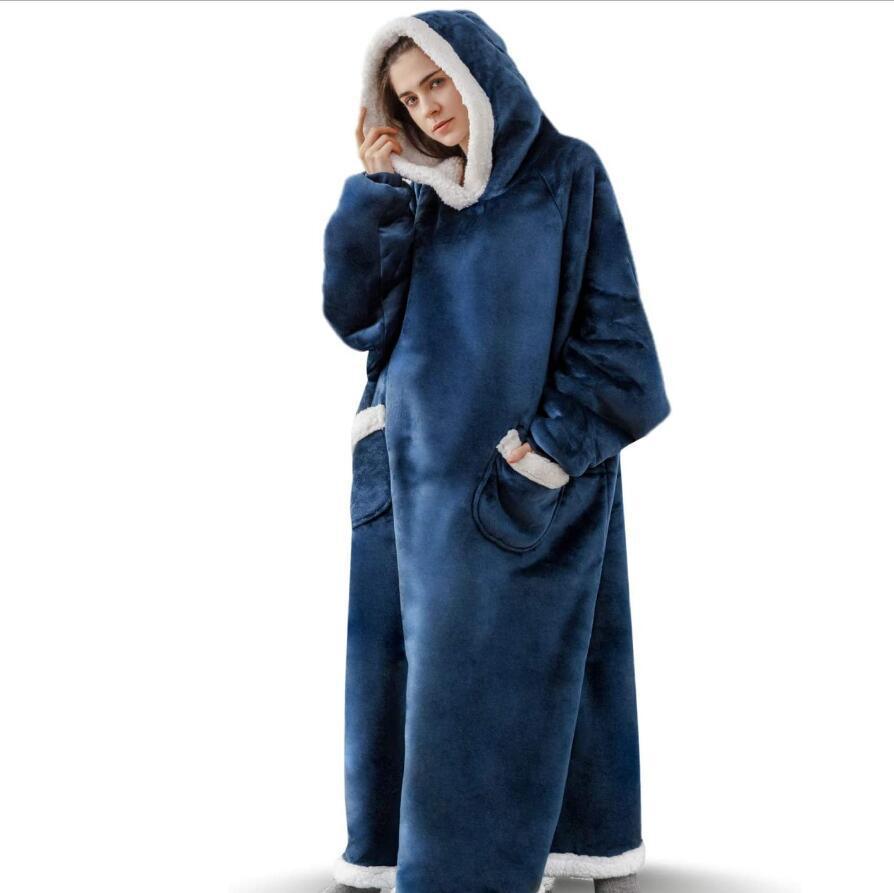 Lazy Blanket Hooded Flannel TV Blanket Lazy Clothes Pajamas Sweater | Luxury Home Accessories | Heulog Glow