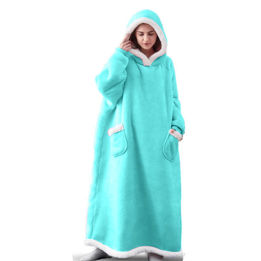 Lazy Blanket Hooded Flannel TV Blanket Lazy Clothes Pajamas Sweater | Luxury Home Accessories | Heulog Glow