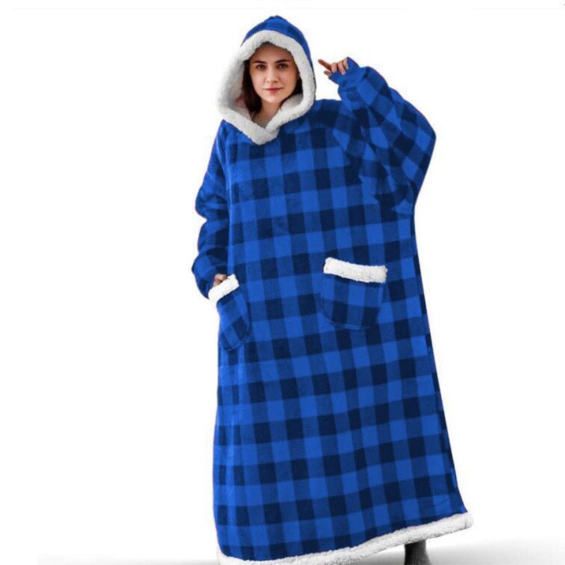 Lazy Blanket Hooded Flannel TV Blanket Lazy Clothes Pajamas Sweater | Luxury Home Accessories | Heulog Glow