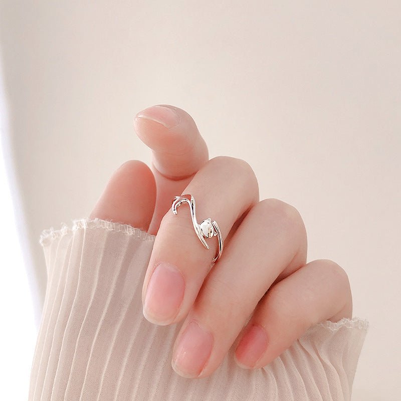 Lazy Cat Open Ring Women Creative Niche Design Cute Cat Ring | Luxury Home Accessories | Heulog Glow