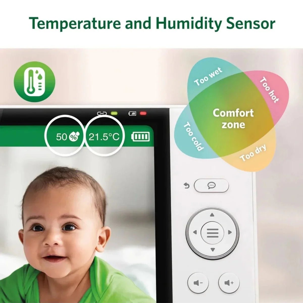 LeapFrog LF5817HD 7" Wi-Fi Smart Video Baby Monitor | Luxury Home Accessories | Heulog Glow