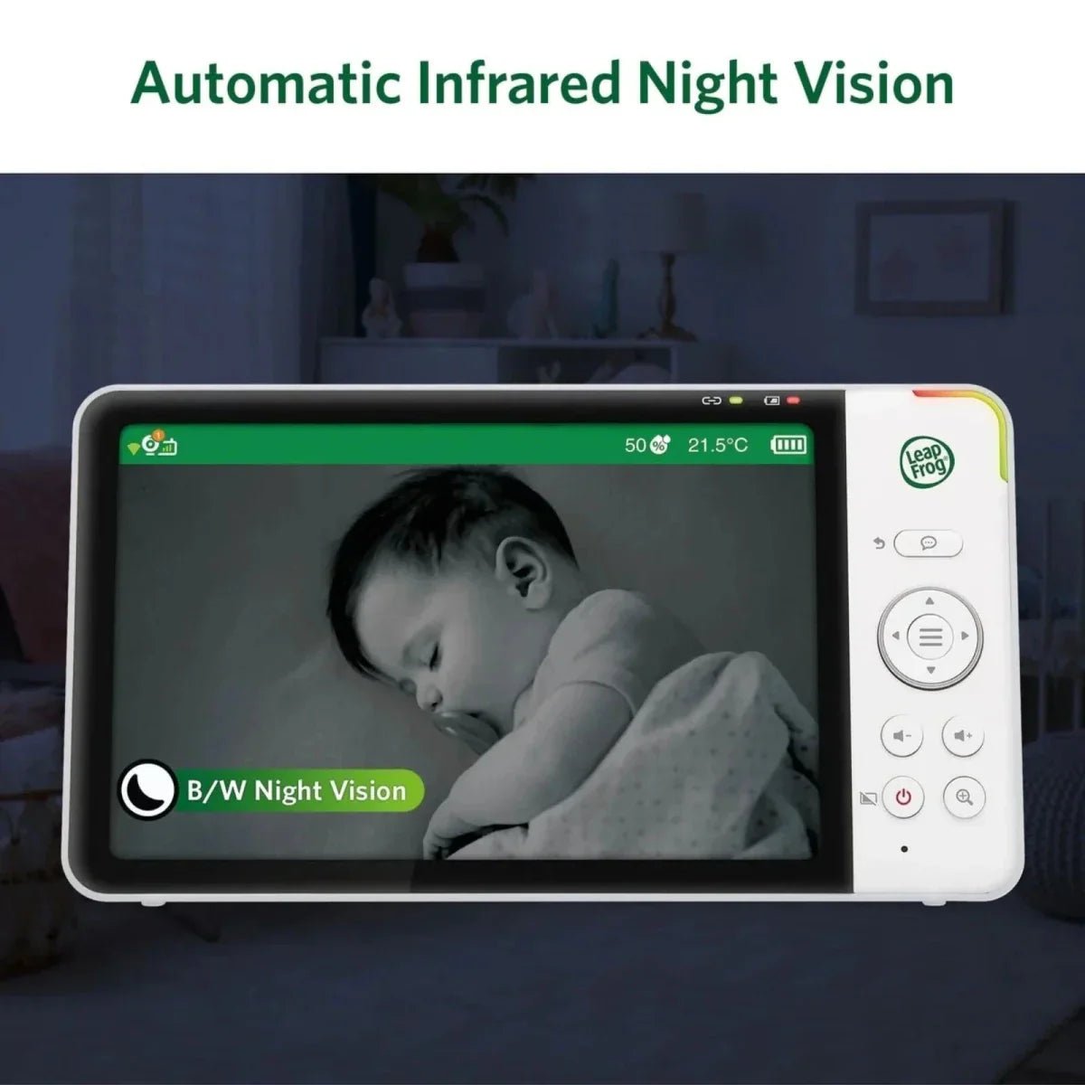 LeapFrog LF5817HD 7" Wi-Fi Smart Video Baby Monitor | Luxury Home Accessories | Heulog Glow