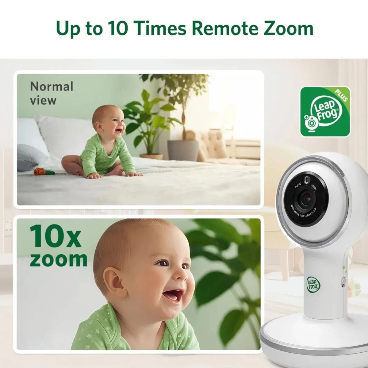 LeapFrog LF5817HD 7" Wi-Fi Smart Video Baby Monitor | Luxury Home Accessories | Heulog Glow