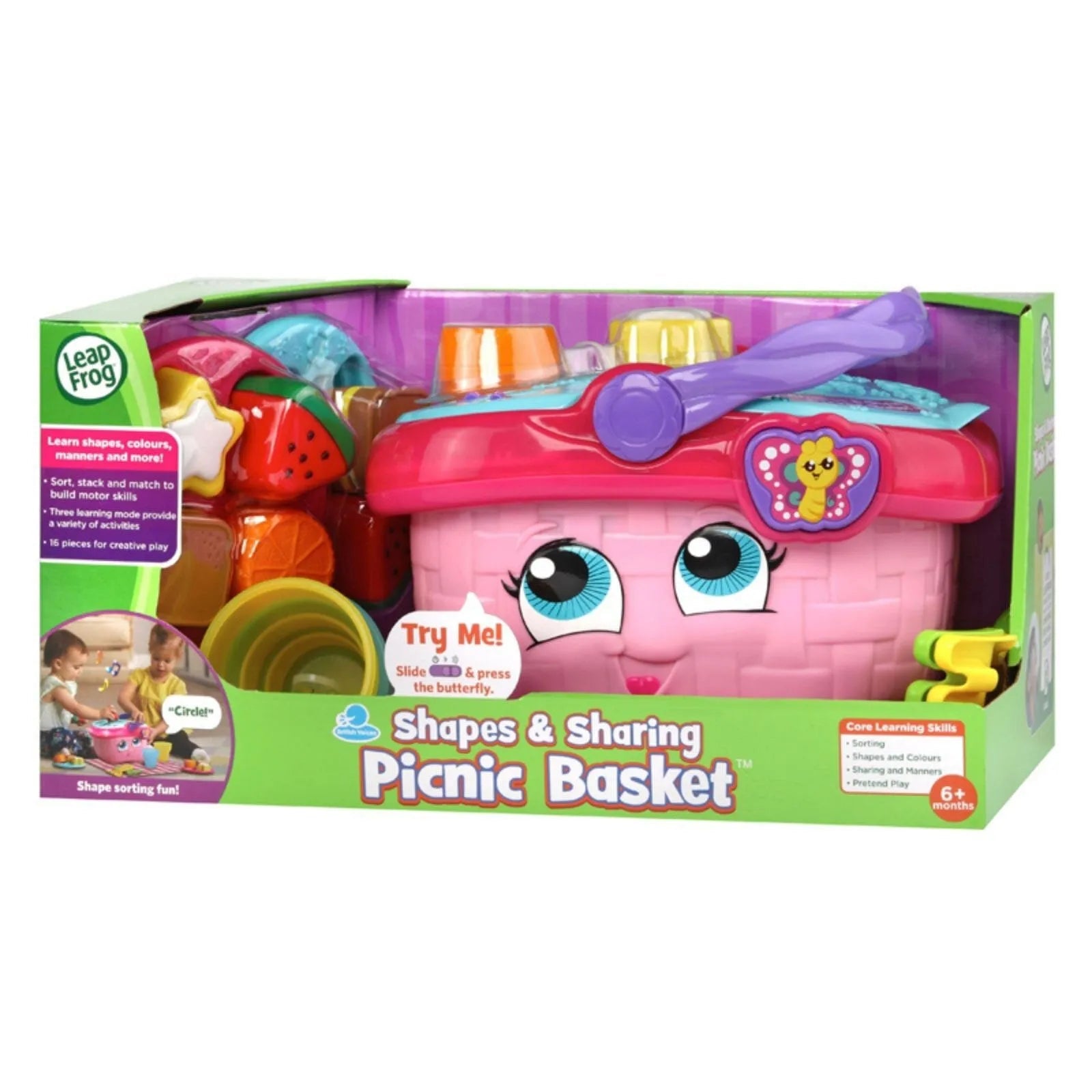 LeapFrog Shapes & Sharing Picnic Basket | Luxury Home Accessories | Heulog Glow